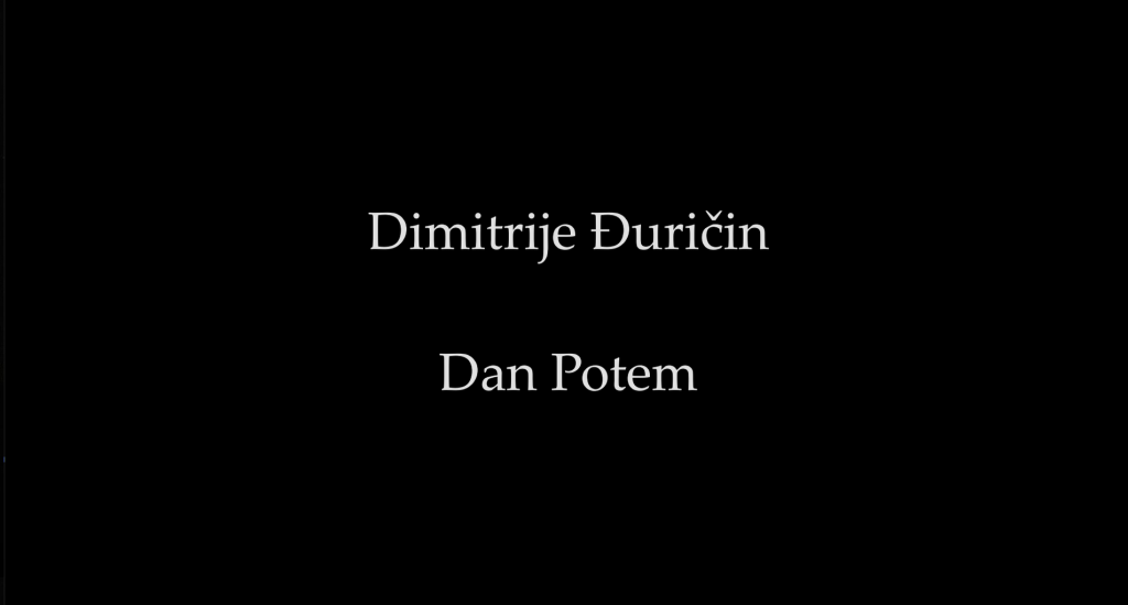 Posnetek zaslona, avtoska pesem Dan Potem