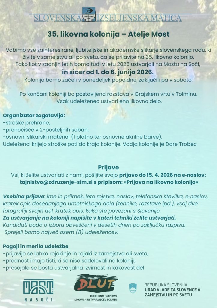 35. likovna kolonija, natečaj Letak