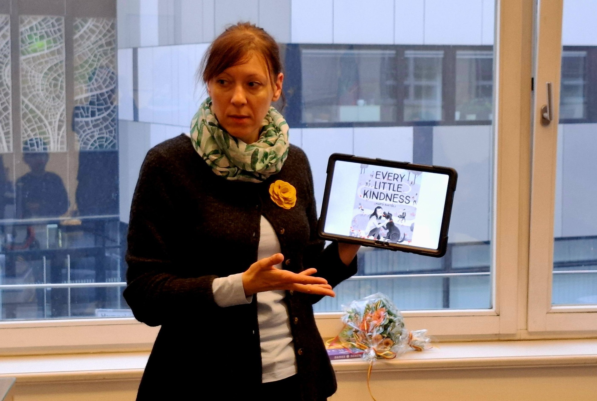 Marta Bartolj med delavnico.