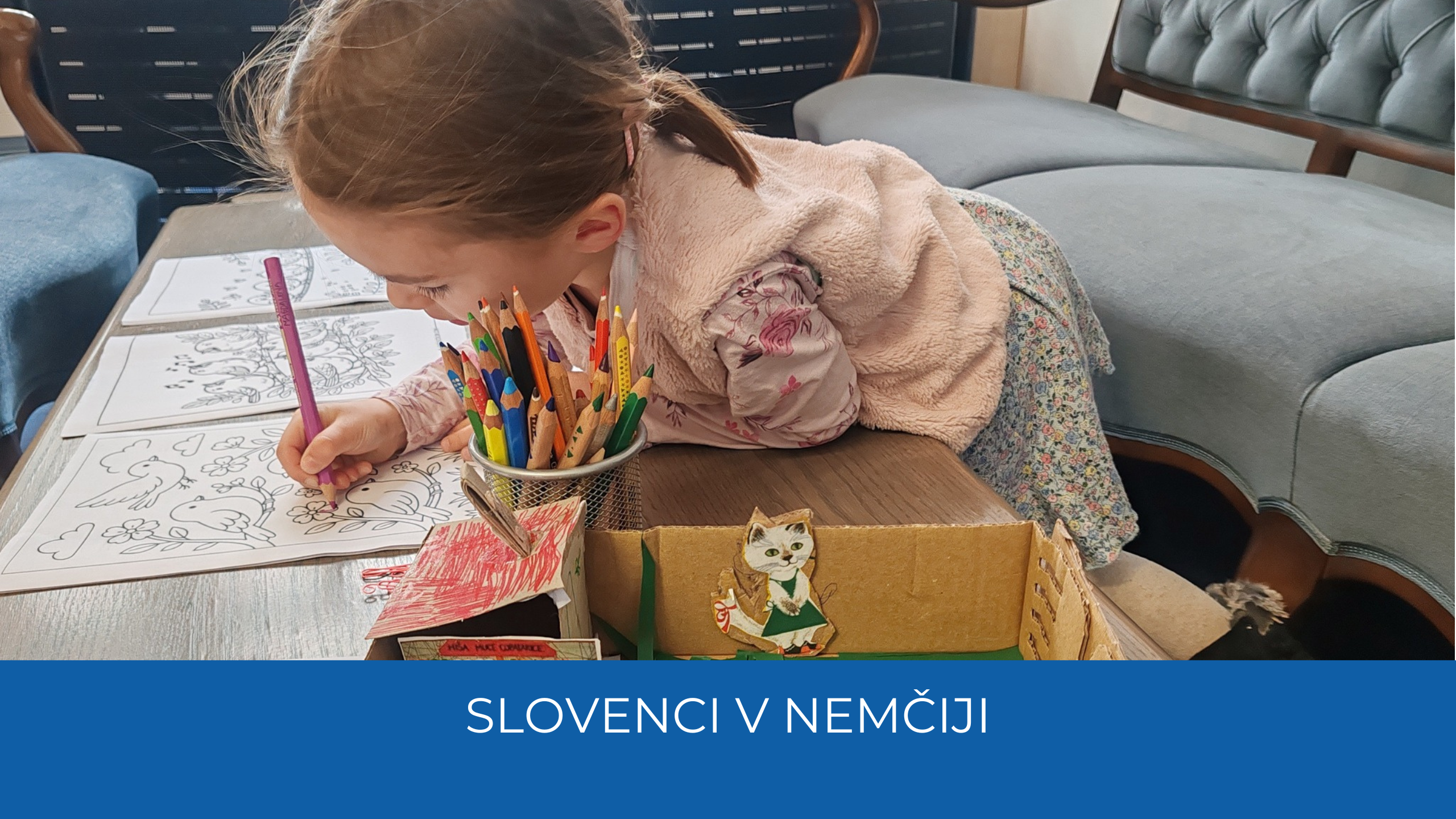 Deklica, ki ustvarja za Gregorjevo.