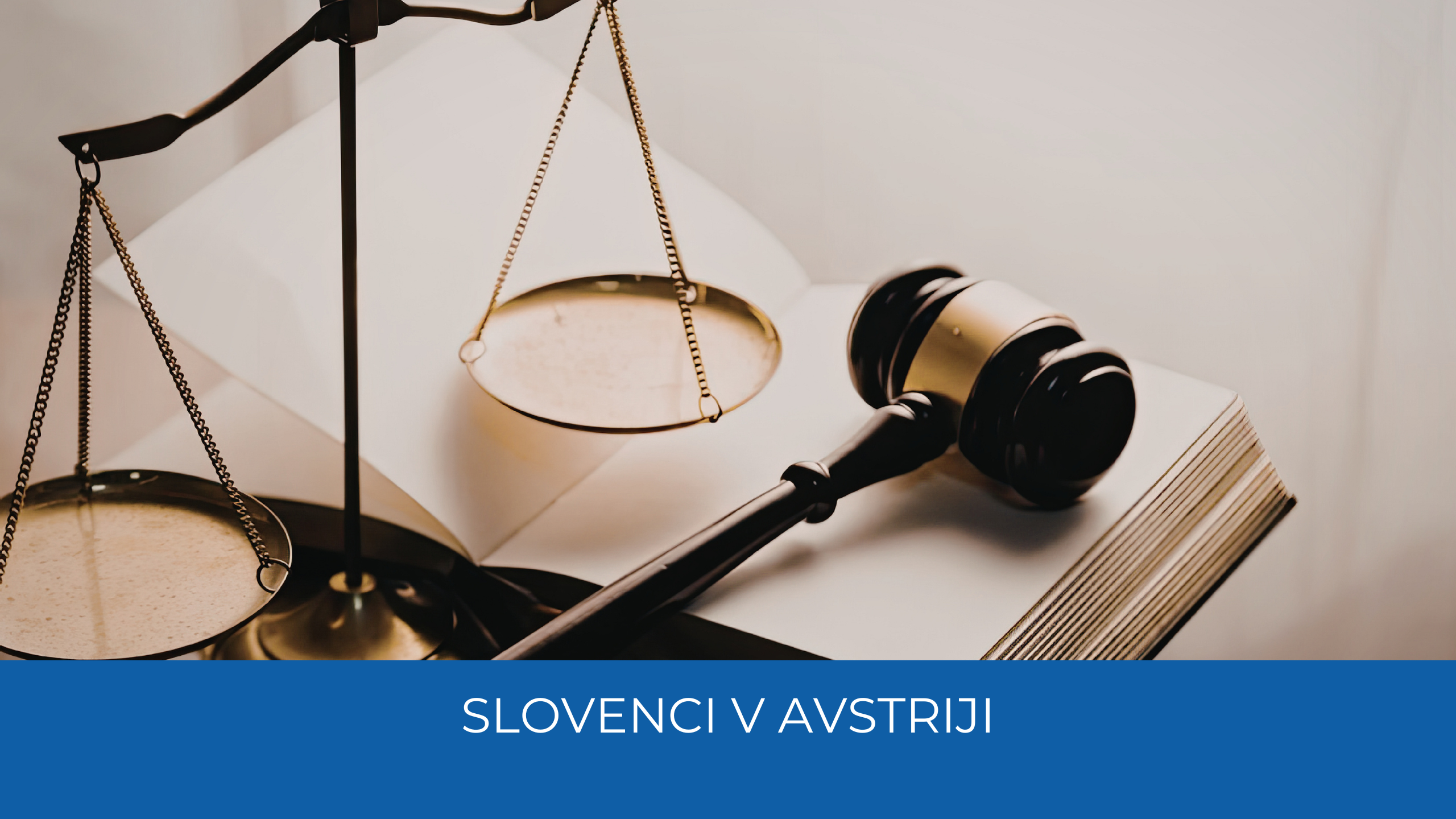 Slika je simbolična. Spodaj napis Slovenci v Avstriji na modrem traku.
