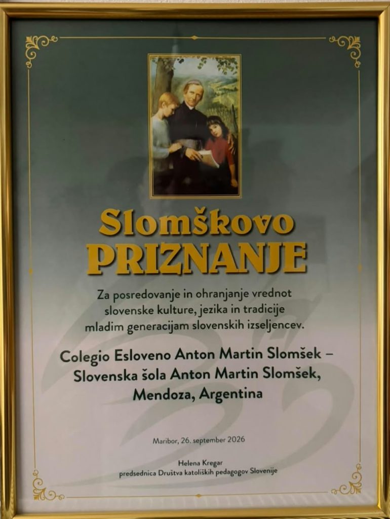 Argentina_Colegio Esloveno Priznanje